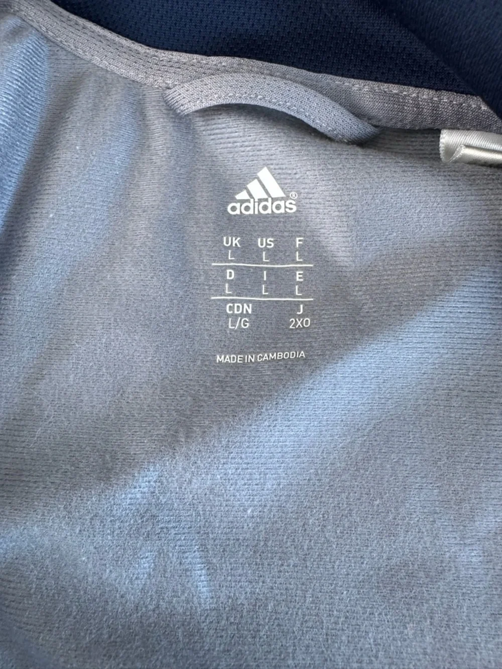 Adidas Essentials Blue Gray Camouflage Camo Track Jacket Size Large Unisex